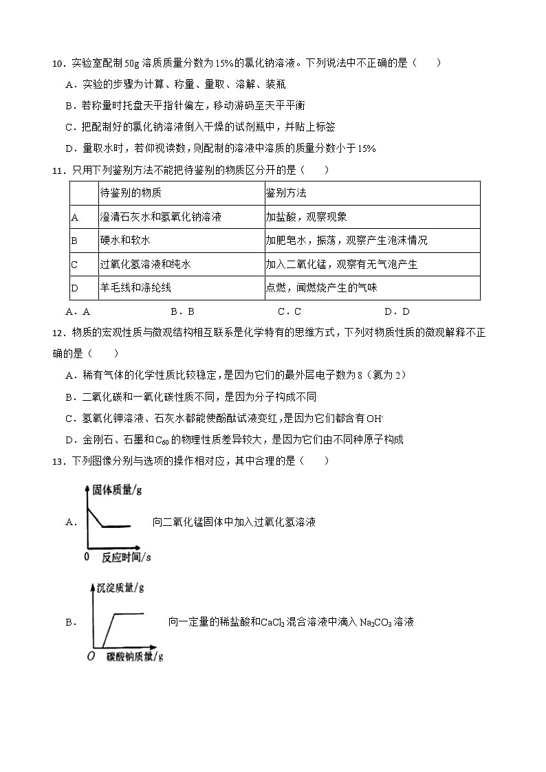 2022届河南省洛阳市中招模拟考试化学试题解析版03