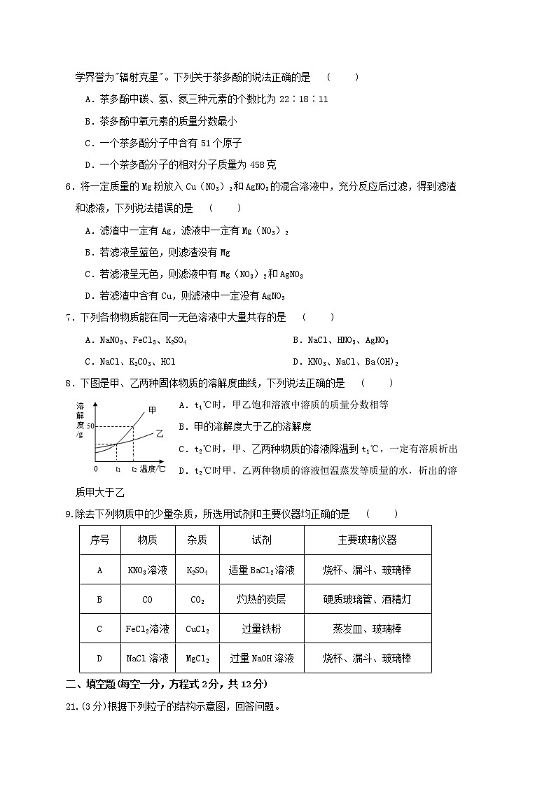 2022年四川省凉山州宁南县模拟考试化学试题(word版含答案)第2页