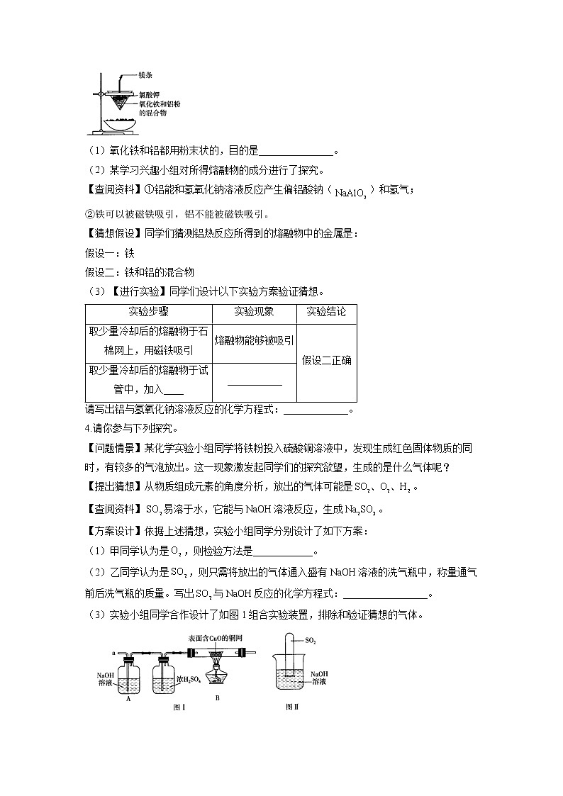 （2）物质组成探究——2022届中考化学科学探究题型专练第3页