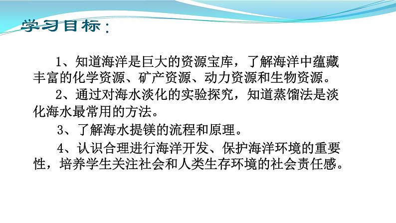 鲁教版九年级下册化学 8.1海洋化学资源 课件第5页