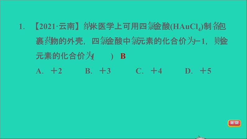 2022年中考化学模块二物质构成的奥秘第14课时化学式和化合价练本课件第3页