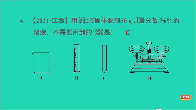 2022年中考化学模块五科学探究第20课时常见的仪器和基本实验操作练本课件06