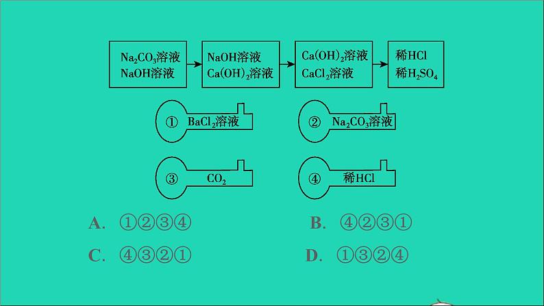 2022年中考化学模块五科学探究第21课时物质的检验与鉴别分离和除杂练本课件第8页