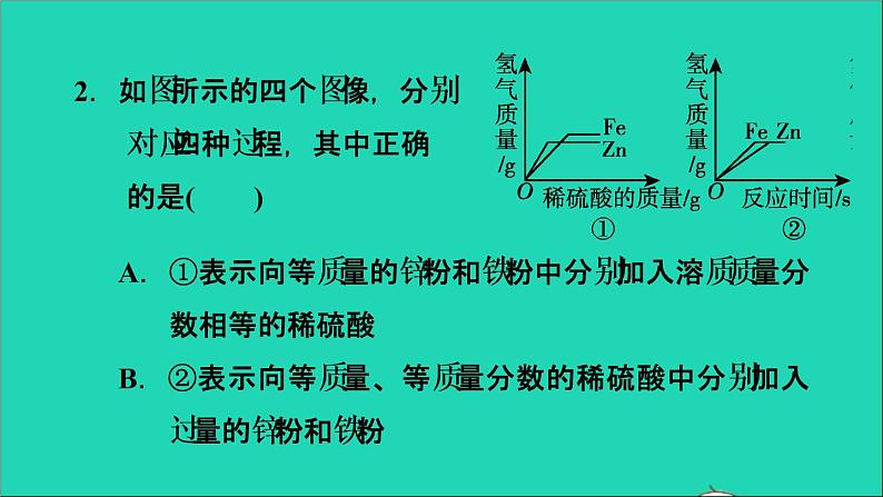 2022年中考化学模块一身边的化学物质难点加强练二金属练本课件第4页