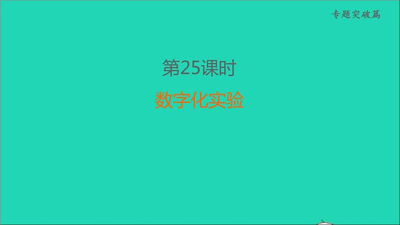 2022年中考化学专题突破篇第25课时数字化实验练本课件第1页