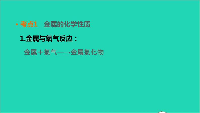 2022年中考化学基础梳理篇模块1身边的化学物质第8课时金属的化学性质讲本课件第4页