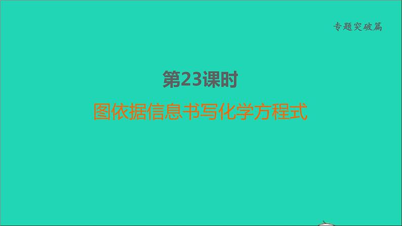 2022年中考化学专题突破篇第23课时依据信息书写化学方程式讲本课件第1页