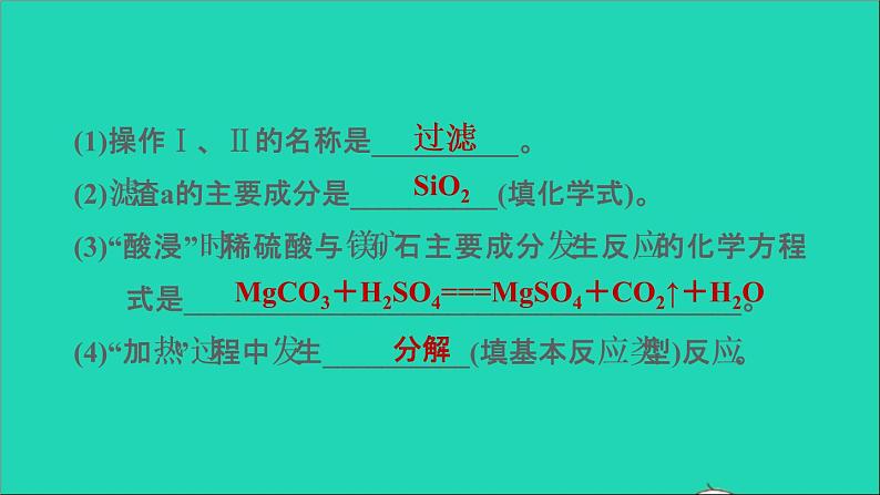 2022年中考化学专题突破篇第27课时工艺流程图题讲本课件第6页