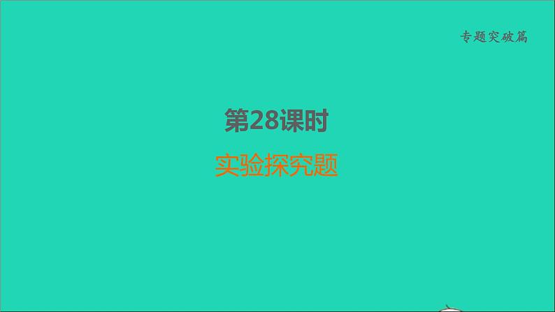 2022年中考化学专题突破篇第28课时实验探究题讲本课件第1页