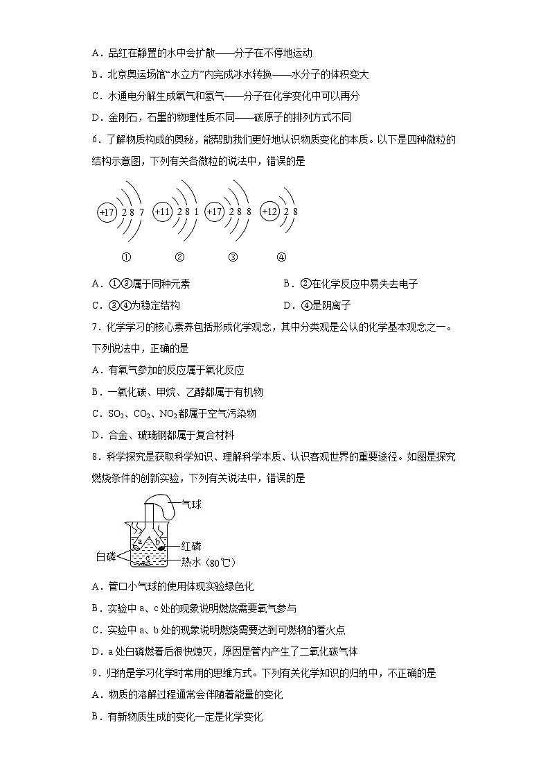 2022年山东省济南市高新区中考二模化学试题(word版含答案)02