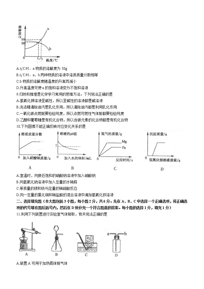 2022年江西省南昌市中考一模化学试题1(word版含答案)第2页