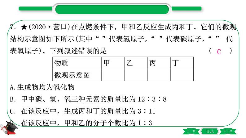 3-2-主题十二　质量守恒定律（精练）-2021年中考化学一轮复习精讲精练优质课件（全国通用）第8页