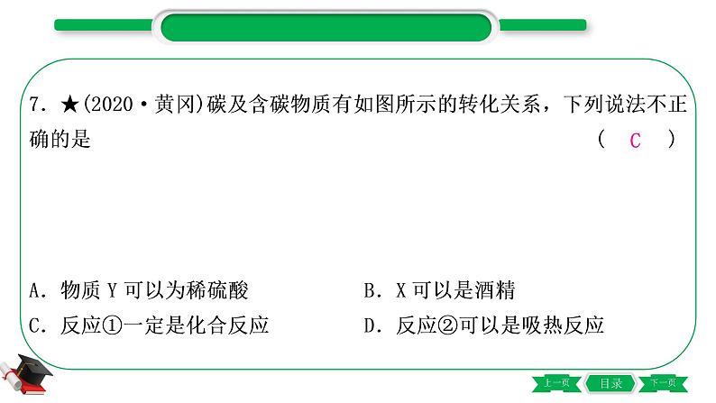 1-2 主题二　碳和碳的氧化物（精练）-2021年中考化学一轮复习精讲精练优质课件（全国通用）第8页