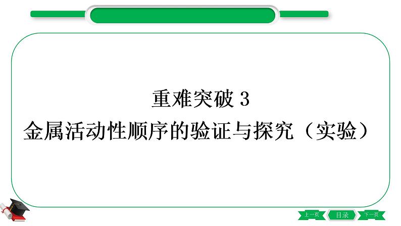 1-8 重难突破3　金属活动性顺序的验证与探究（精讲）-2021年中考化学一轮复习精讲精练优质课件（全国通用）第1页