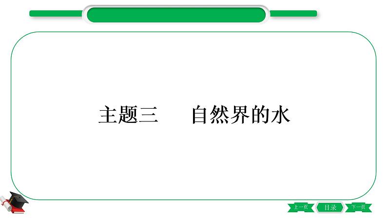 1-3 主题三　自然界的水（精练）-2021年中考化学一轮复习精讲精练优质课件（全国通用）第1页