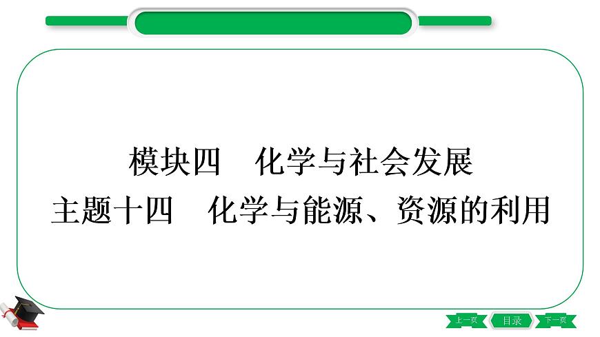 4-1-主题十四　化学与能源、资源的利用（精练）-2021年中考化学一轮复习精讲精练优质课件（全国通用）第1页