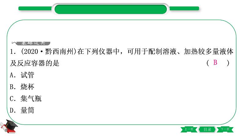 5-1-主题十六　仪器的使用与基本实验操作（精练）-2021年中考化学一轮复习精讲精练优质课件（全国通用）第2页