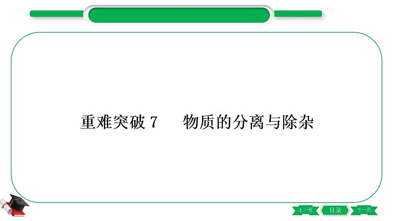 1-14 重难突破7　物质的分离与除杂（精练）-2021年中考化学一轮复习精讲精练优质课件（全国通用）第1页