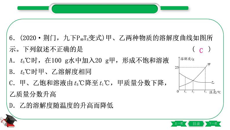 1-4 主题四　常见的溶液（精练）-2021年中考化学一轮复习精讲精练优质课件（全国通用）第7页