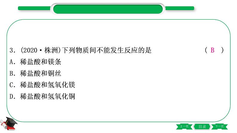 1-10 主题六　常见的酸和碱（精练）-2021年中考化学一轮复习精讲精练优质课件（全国通用）第4页