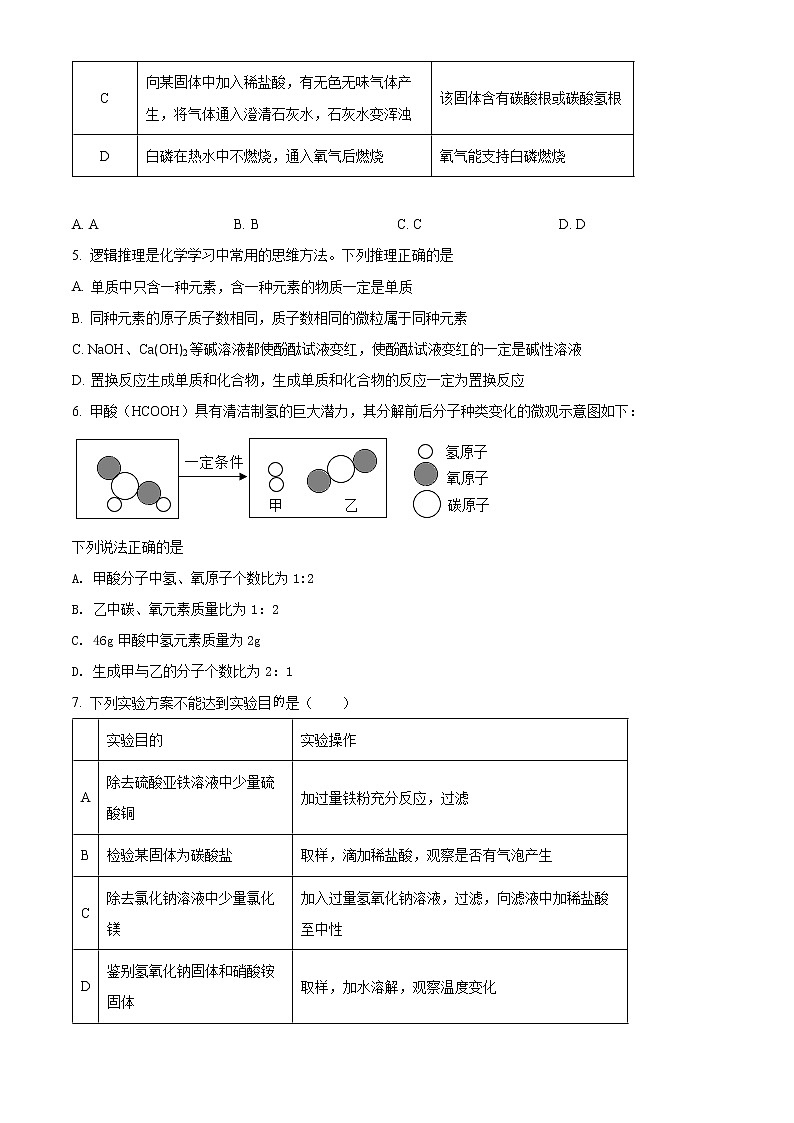 2022年山东省济宁市泗水县中考二模化学试题（有答案）第2页