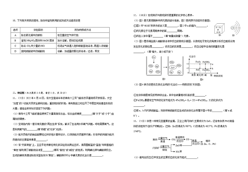 2022年新疆克拉玛依市九年级学业水平模拟理综化学试题(word版含答案)第2页