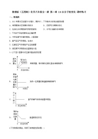 化学八年级全册第二单元 探秘水世界第三节 水分子的变化精练