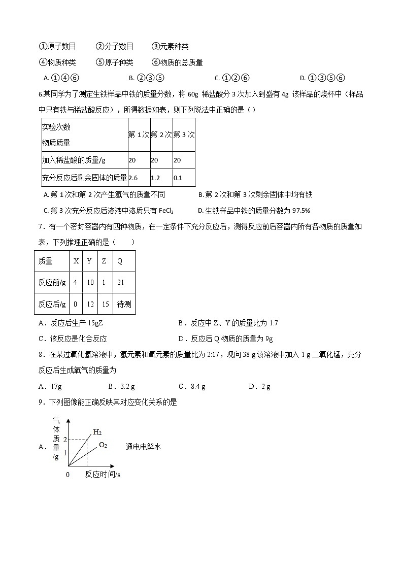 鲁教版（五四制）化学八年级全一册 第五章 5.3化学反应中的有关计算 课时练习(含答案解析）第2页