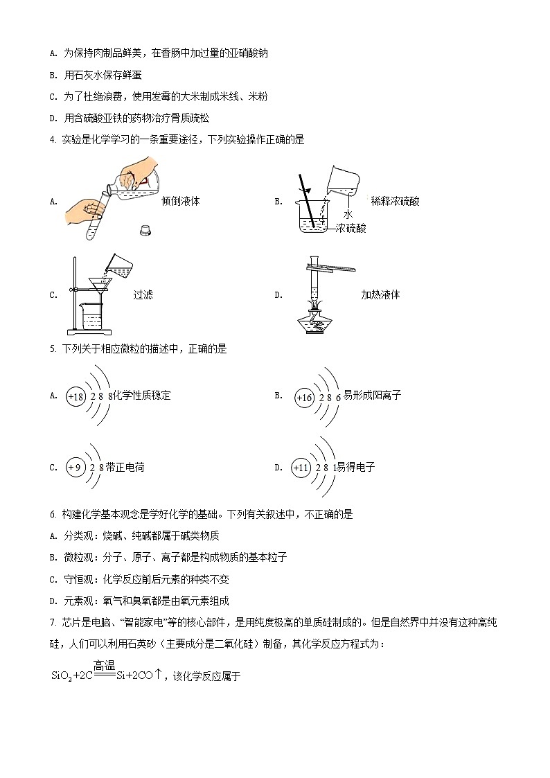 2022年山东省济南市商河县中考一模化学试题第2页