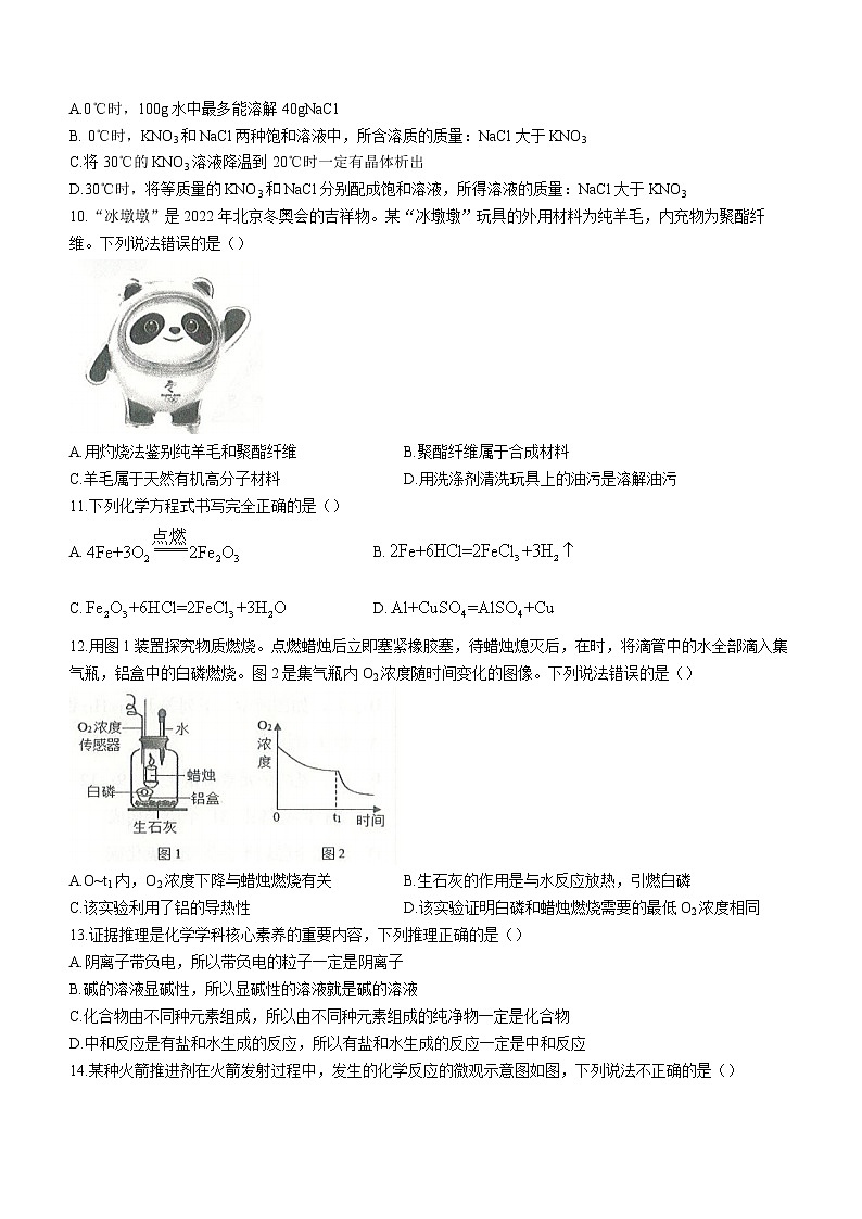 2022年山东省德州市夏津县成林学校第二次练兵化学试题及答案03