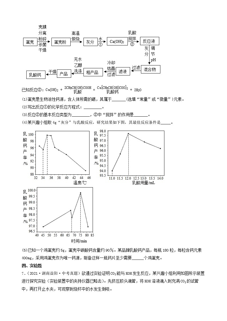 化学实验专题系列-2021全国中考化学真题汇编 试卷练习03