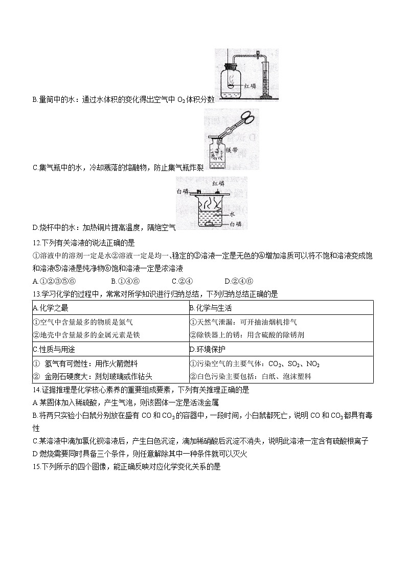 2022年湖南省常德市澧县中考模拟化学试题(word版含答案)第3页