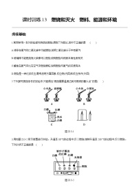 中考化学第一轮复习课时训练（含答案）：13燃烧和灭火　燃料、能源和环境