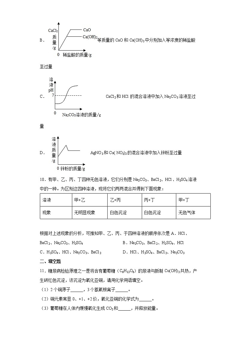 2022年山东省济宁市邹城市中考二模化学试题(word版含答案)第3页