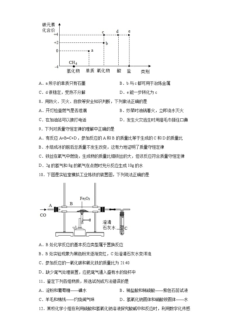 2022年辽宁省沈阳市中考化学冲关测试题二(word版含答案)第3页