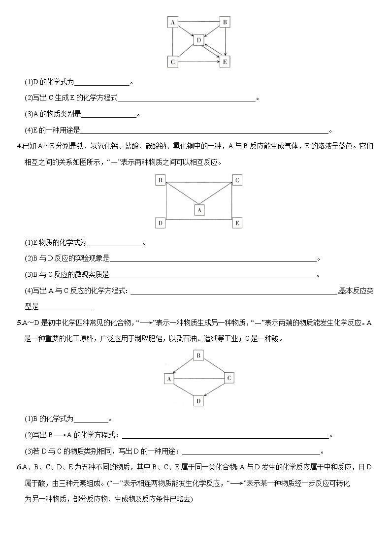 热点突破04  物质推断题-2022年中考化学热点题型专项突破（通用版）第2页