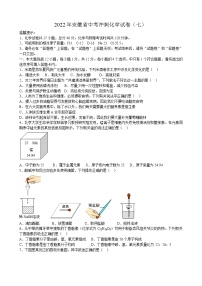 2022年安徽省中考冲刺化学试卷（七）(word版含答案)