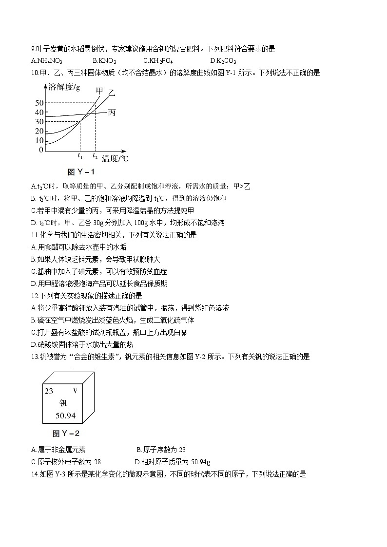 2022年广东省东莞市东华初级中学中考二模化学试题(word版含答案)第2页