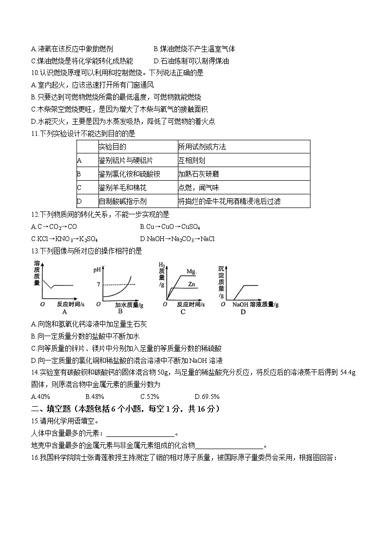 2022年河南省洛阳市中考二模化学试题（含答案）02