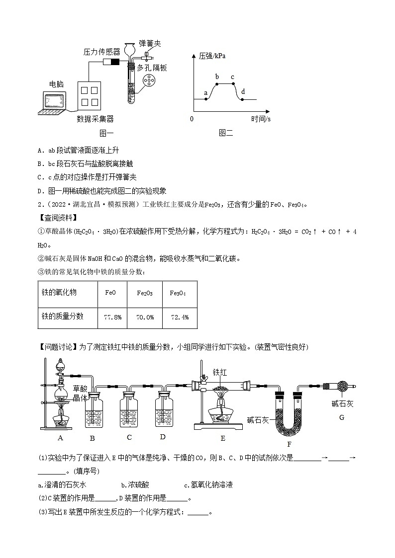 2022年中考化学冲刺复习-实验题之对课本原有实验装置改进的探究（困难题）①第2页