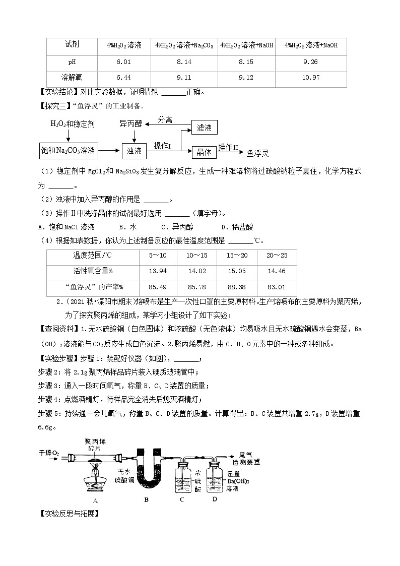 2022年江苏省中考化学冲刺复习-科学探究①第2页