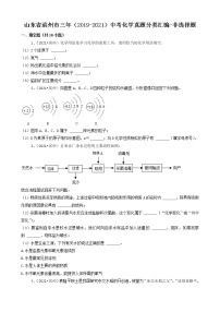 山东省滨州市三年（2019-2021）中考化学真题知识分类汇编-非选择题