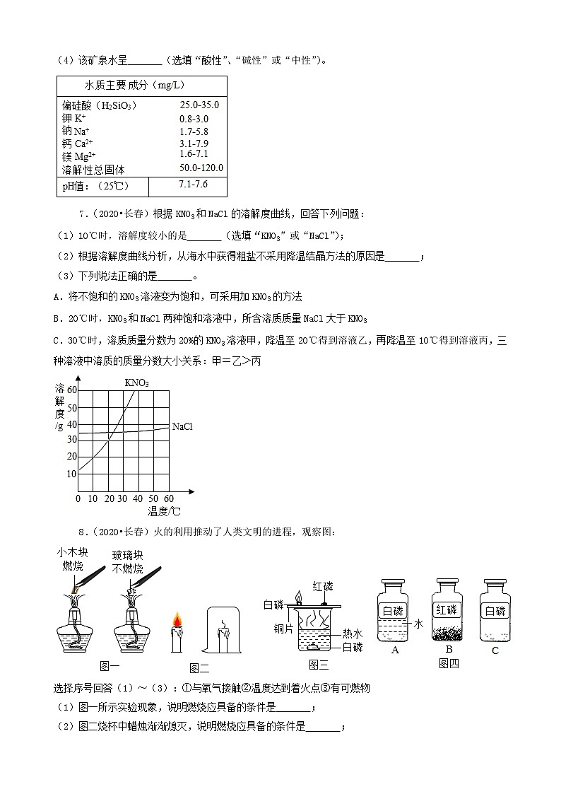 吉林省长春市三年（2019-2021）中考化学真题分类汇编-非选择题第2页