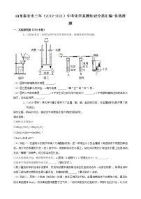 山东省泰安市三年（2019-2021）中考化学真题知识分类汇编-非选择题（含答案）