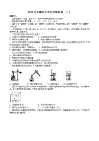 2022年安徽省中考化学模拟卷（五）(word版含答案)