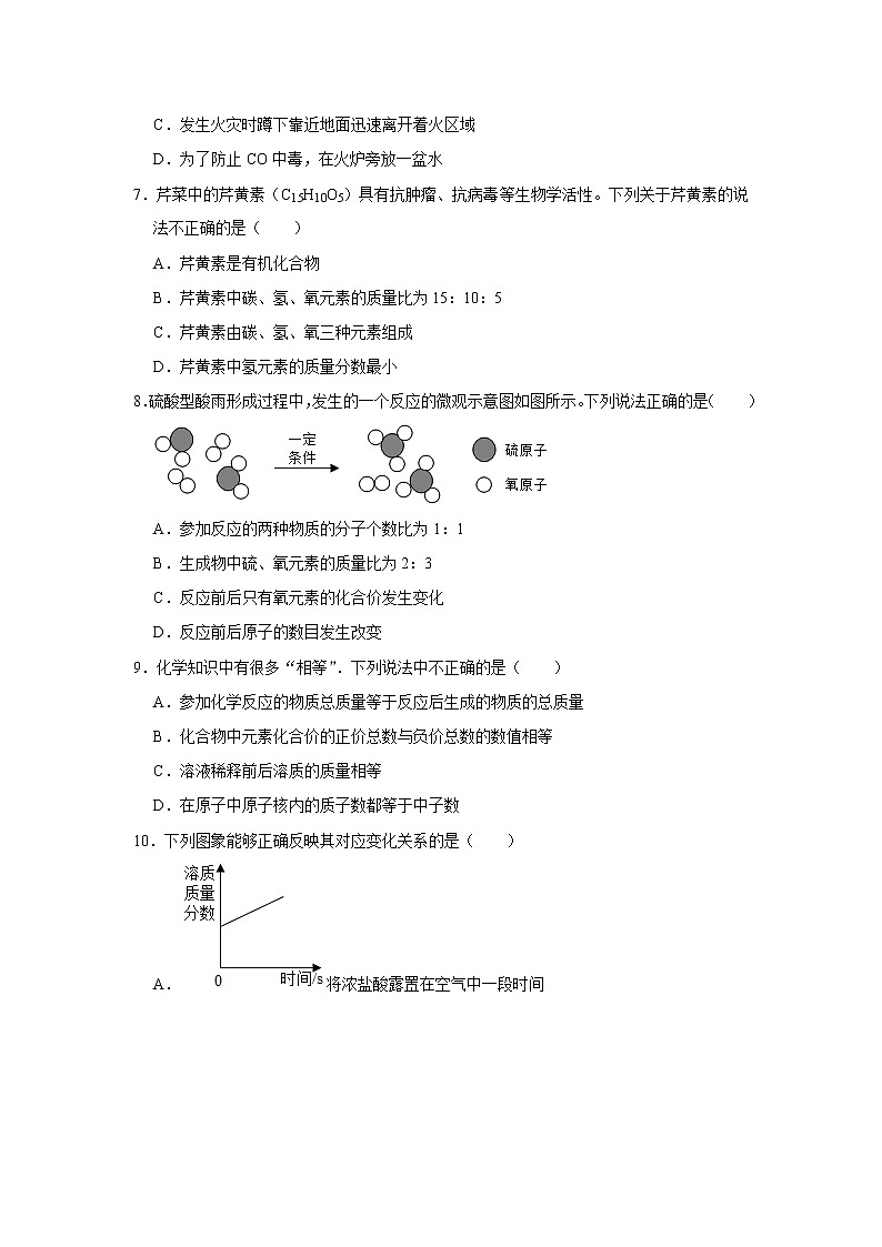 2022年江西省中考化学冲刺卷（三） (word版含答案)第2页