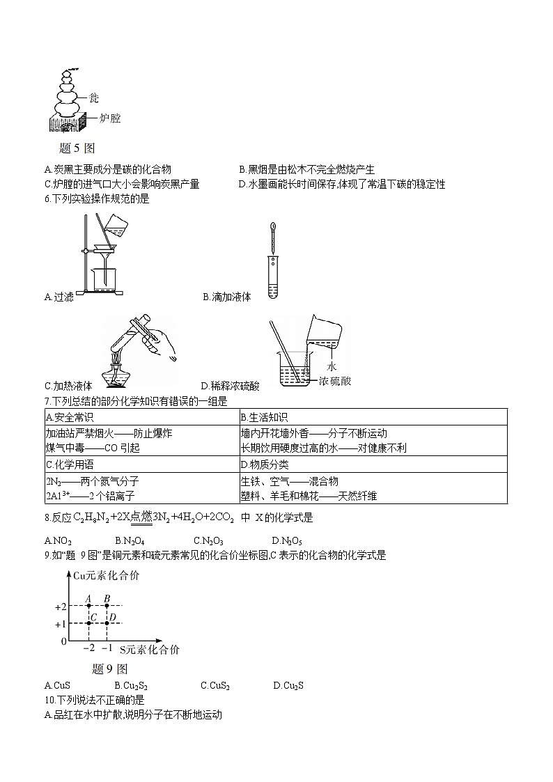 2022年广东省东莞市初中学业水平仿真化学试题（一） (word版含答案)02