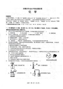 2022年安徽省学业水平测试模拟卷化学