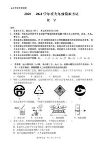 2021年广东省汕尾市海丰县中考模拟考试化学卷及答案（图片版）