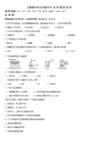 2022年江苏省扬州市江都区大桥镇中学九年级中考化学模拟试卷 (word版无答案)